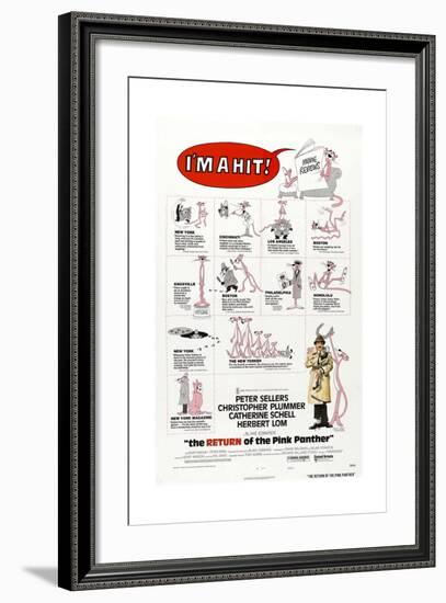 The Return of the Pink Panther, US poster, Peter Sellers, 1975-null-Framed Art Print