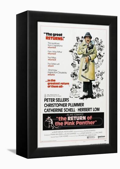 The Return of the Pink Panther, US poster, Peter Sellers, 1975-null-Framed Stretched Canvas