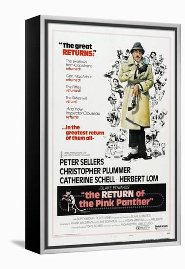 The Return of the Pink Panther, US poster, Peter Sellers, 1975-null-Framed Stretched Canvas