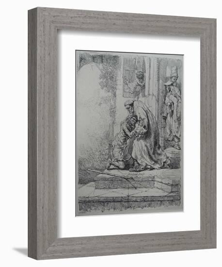 The Return of the Prodigal Son, 1636-Rembrandt van Rijn-Framed Giclee Print