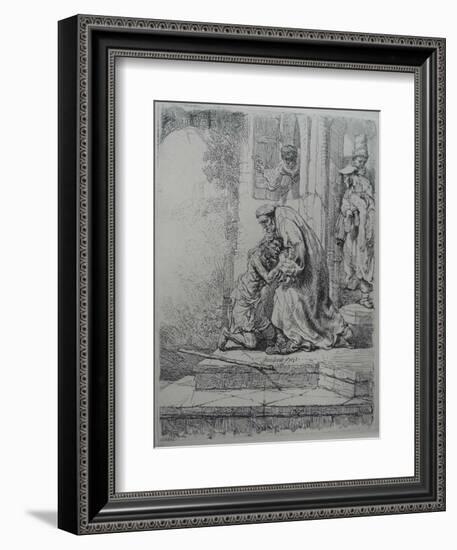 The Return of the Prodigal Son, 1636-Rembrandt van Rijn-Framed Giclee Print
