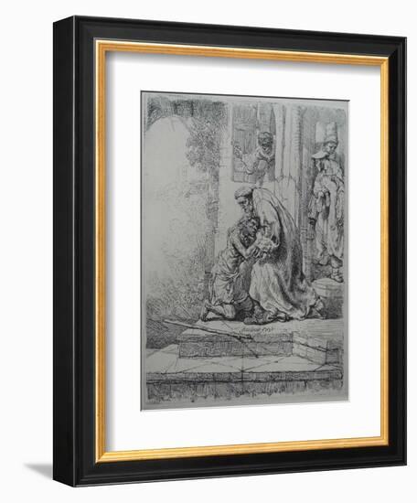 The Return of the Prodigal Son, 1636-Rembrandt van Rijn-Framed Giclee Print