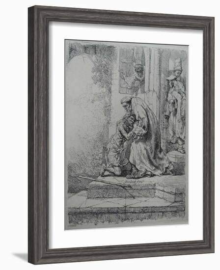 The Return of the Prodigal Son, 1636-Rembrandt van Rijn-Framed Giclee Print