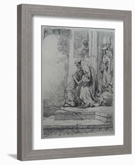 The Return of the Prodigal Son, 1636-Rembrandt van Rijn-Framed Giclee Print