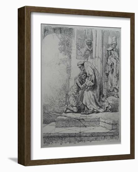 The Return of the Prodigal Son, 1636-Rembrandt van Rijn-Framed Giclee Print