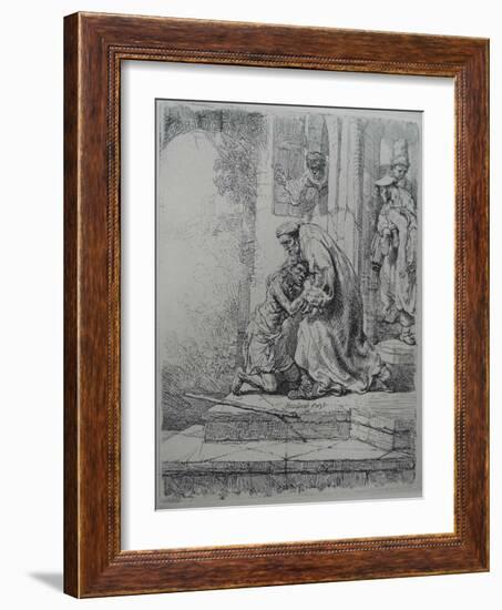 The Return of the Prodigal Son, 1636-Rembrandt van Rijn-Framed Giclee Print