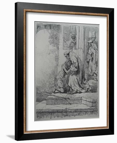 The Return of the Prodigal Son, 1636-Rembrandt van Rijn-Framed Giclee Print