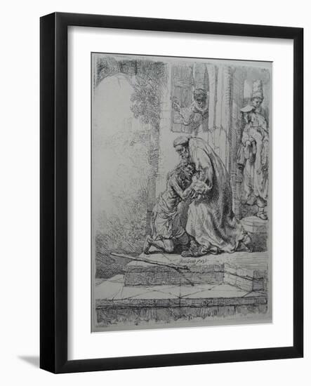 The Return of the Prodigal Son, 1636-Rembrandt van Rijn-Framed Giclee Print