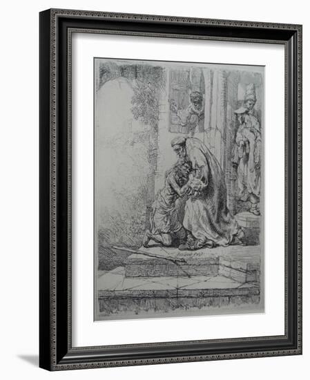 The Return of the Prodigal Son, 1636-Rembrandt van Rijn-Framed Giclee Print