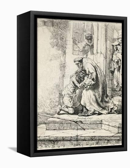 The Return of the Prodigal Son, 1636-Rembrandt van Rijn-Framed Premier Image Canvas