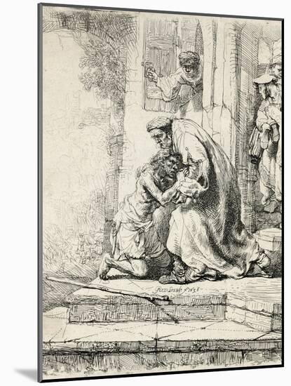 The Return of the Prodigal Son, 1636-Rembrandt van Rijn-Mounted Giclee Print