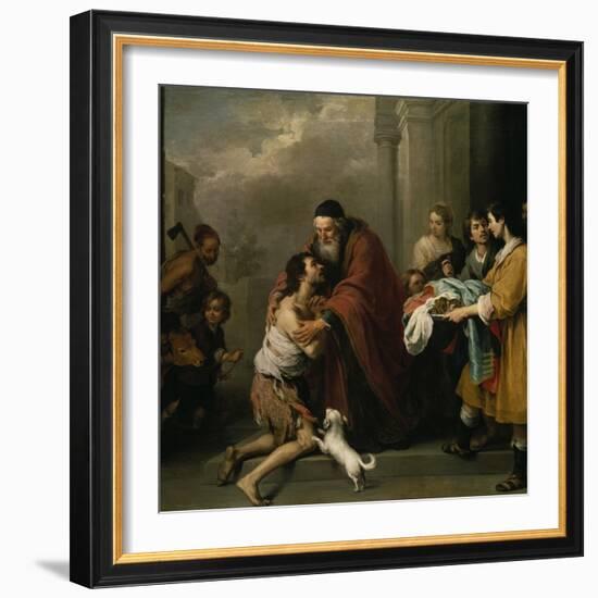 The Return of the Prodigal Son, 1667/70-Bartolomé Estéban Murillo-Framed Giclee Print