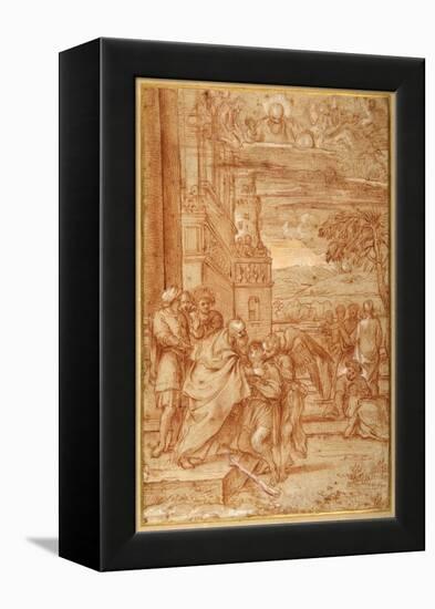The Return of the Prodigal Son, after Annibale Carracci-Annibale Carracci-Framed Premier Image Canvas