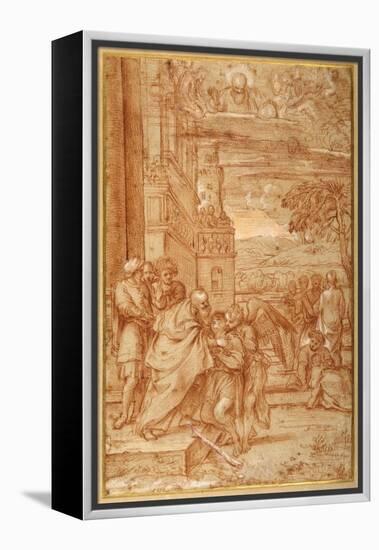 The Return of the Prodigal Son, after Annibale Carracci-Annibale Carracci-Framed Premier Image Canvas