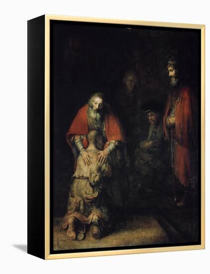 The Return of the Prodigal Son, C1668-Rembrandt van Rijn-Framed Premier Image Canvas