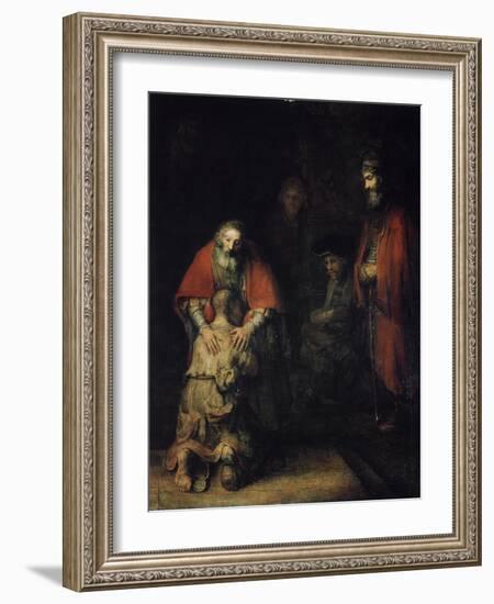 The Return of the Prodigal Son, C1668-Rembrandt van Rijn-Framed Premium Giclee Print