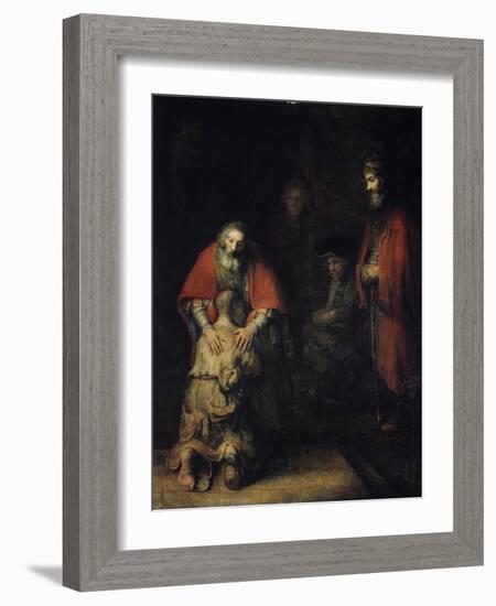 The Return of the Prodigal Son, C1668-Rembrandt van Rijn-Framed Giclee Print