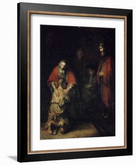 The Return of the Prodigal Son, C1668-Rembrandt van Rijn-Framed Giclee Print