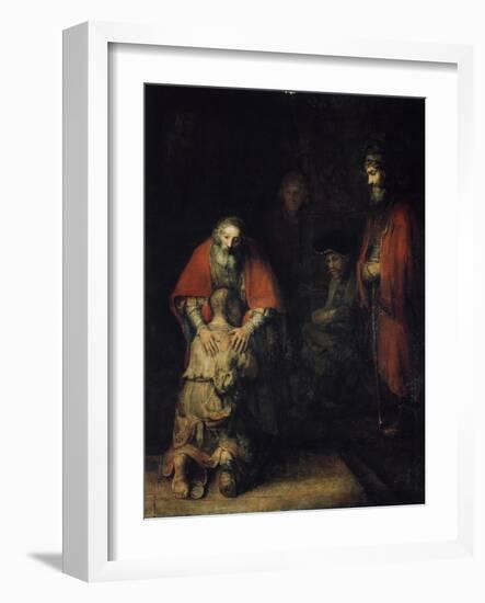 The Return of the Prodigal Son, C1668-Rembrandt van Rijn-Framed Giclee Print