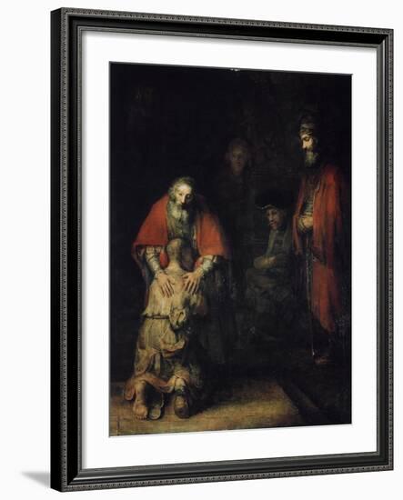 The Return of the Prodigal Son, C1668-Rembrandt van Rijn-Framed Giclee Print