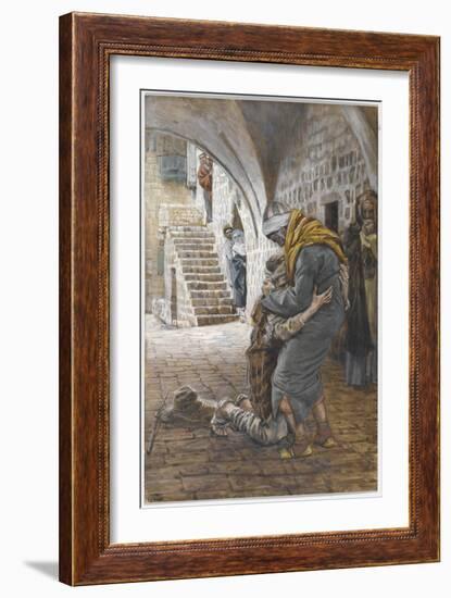 The Return of the Prodigal Son, Illustration for 'The Life of Christ', C.1886-96-James Tissot-Framed Giclee Print