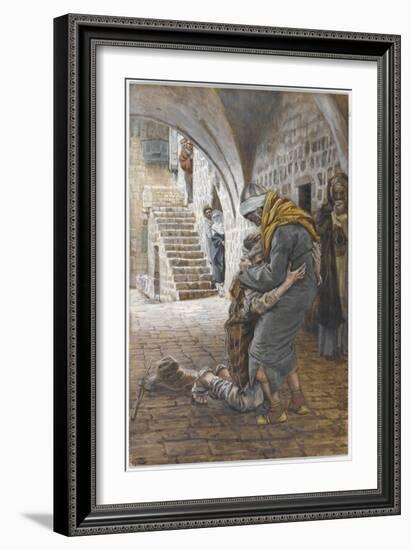 The Return of the Prodigal Son, Illustration for 'The Life of Christ', C.1886-96-James Tissot-Framed Giclee Print