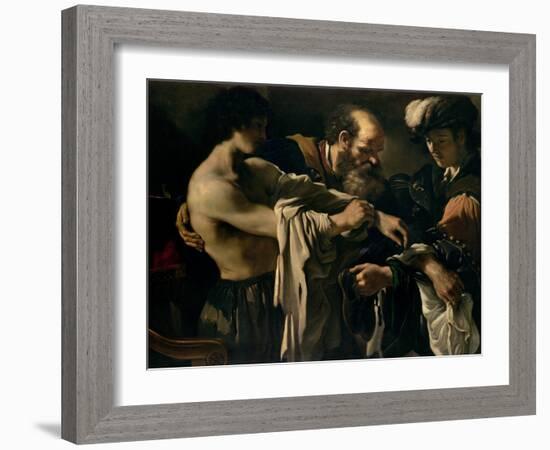 The Return of the Prodigal Son-Guercino (Giovanni Francesco Barbieri)-Framed Giclee Print