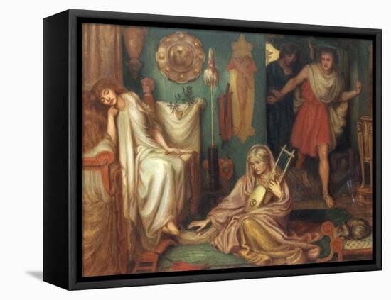 The Return of Tibullus to Delia, 1868-Dante Gabriel Rossetti-Framed Premier Image Canvas