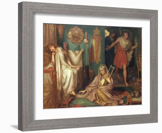 The Return of Tibullus to Delia, 1868-Dante Gabriel Rossetti-Framed Giclee Print