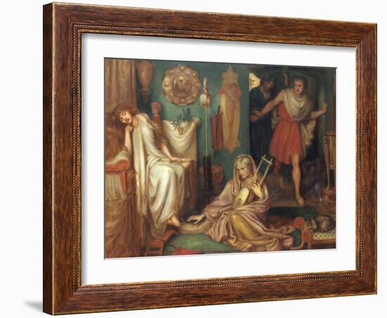 The Return of Tibullus to Delia, 1868-Dante Gabriel Rossetti-Framed Giclee Print