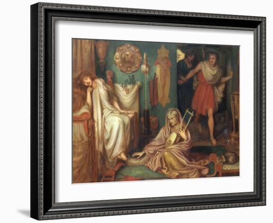 The Return of Tibullus to Delia, 1868-Dante Gabriel Rossetti-Framed Giclee Print