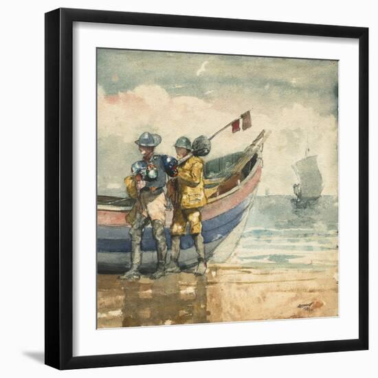 The Return, Tynemouth, 1881-Winslow Homer-Framed Giclee Print