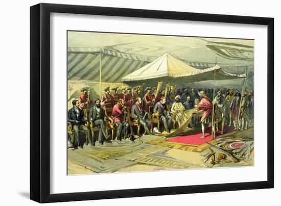 The Return Visit of the Viceroy to the Maharajah of Cashmere, 1863-William Simpson-Framed Giclee Print