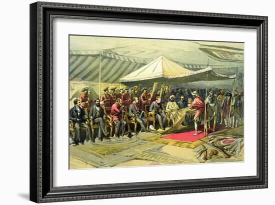 The Return Visit of the Viceroy to the Maharajah of Cashmere, 1863-William Simpson-Framed Giclee Print