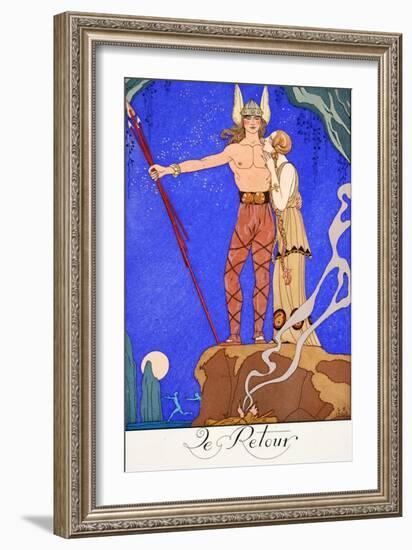 The Return-Georges Barbier-Framed Giclee Print