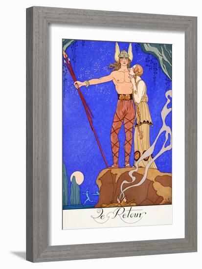 The Return-Georges Barbier-Framed Giclee Print