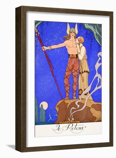 The Return-Georges Barbier-Framed Giclee Print