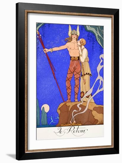 The Return-Georges Barbier-Framed Giclee Print