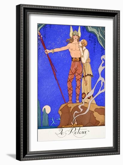 The Return-Georges Barbier-Framed Giclee Print