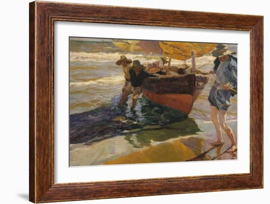 The Returned of the Fishing-Joaquín Sorolla y Bastida-Framed Giclee Print