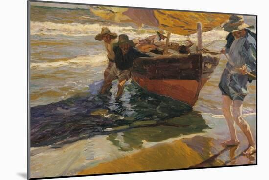 The Returned of the Fishing-Joaquín Sorolla y Bastida-Mounted Giclee Print