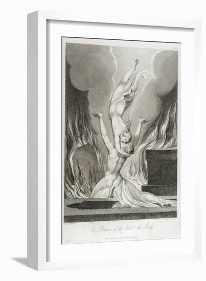 The Reunion of the Soul and the Body, Pl.13-William Blake-Framed Giclee Print