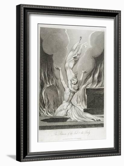 The Reunion of the Soul and the Body, Pl.13-William Blake-Framed Giclee Print