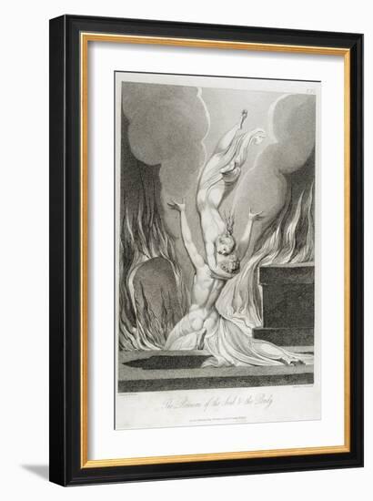 The Reunion of the Soul and the Body, Pl.13-William Blake-Framed Giclee Print