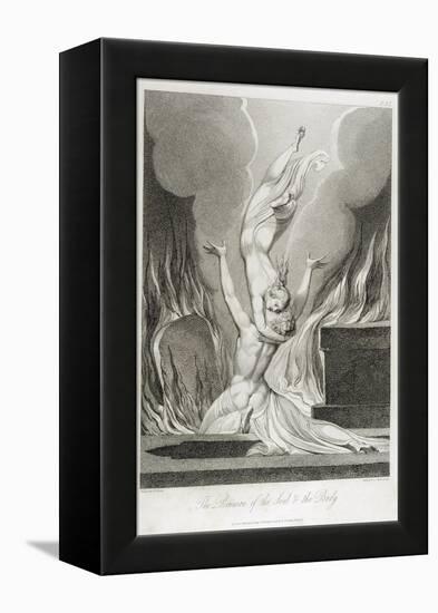 The Reunion of the Soul and the Body, Pl.13-William Blake-Framed Premier Image Canvas