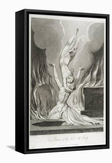 The Reunion of the Soul and the Body, Pl.13-William Blake-Framed Premier Image Canvas