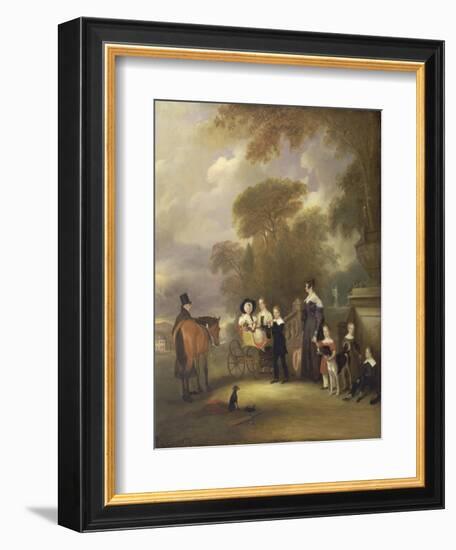 The Rev and Mrs Henry Palmer with their Six Younger Children at Withcote Hall-John E. Ferneley-Framed Giclee Print
