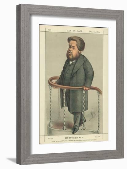 The Rev Charles Spurgeon, Noone Has Succeeded Like Him in Sketching the Comic Side of Repentance…-Carlo Pellegrini-Framed Giclee Print