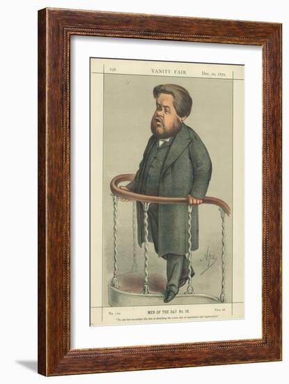 The Rev Charles Spurgeon, Noone Has Succeeded Like Him in Sketching the Comic Side of Repentance…-Carlo Pellegrini-Framed Giclee Print