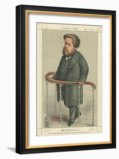 The Rev Charles Spurgeon, Noone Has Succeeded Like Him in Sketching the Comic Side of Repentance…-Carlo Pellegrini-Framed Giclee Print